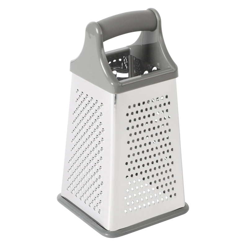 Oster Bluemarine 4 Sided Stainless Steel Box Grater - Blue/Grey - PP/TPR Handle - Color Sleeve