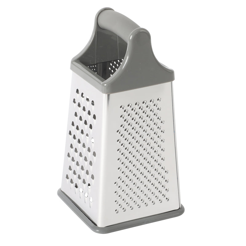 Oster Bluemarine 4 Sided Stainless Steel Box Grater - Blue/Grey - PP/TPR Handle - Color Sleeve