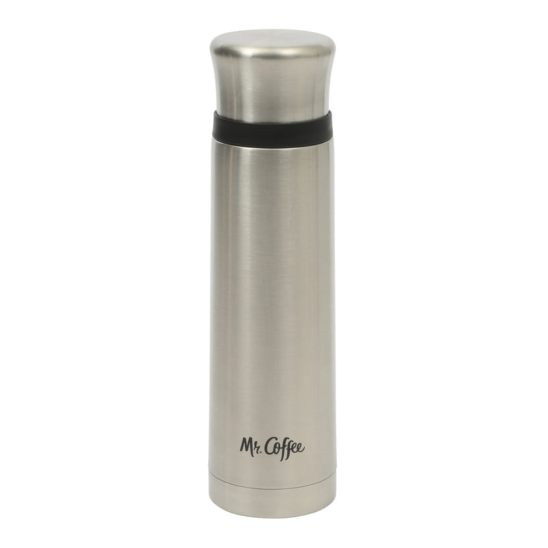 Mr. Coffee Silverleaf 23oz Double Wall Stainless Steel Thermal Bottle w/ Lid - Open Stock
