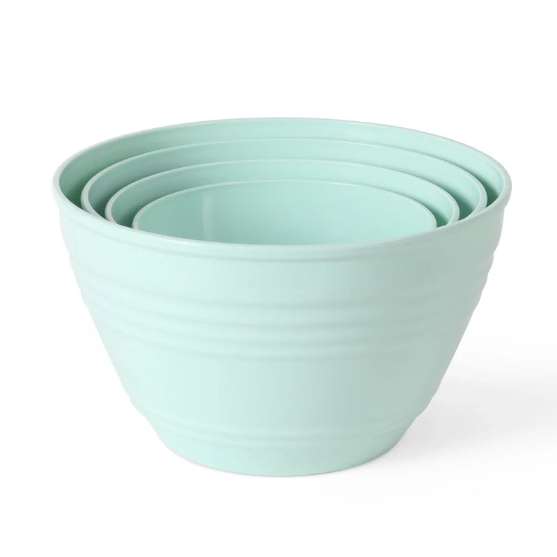 Martha Stewart Hoyt 8pc Mixing Bowl Set w/ Lid- Round - Martha Blue - PP & LLPE - Gift Box