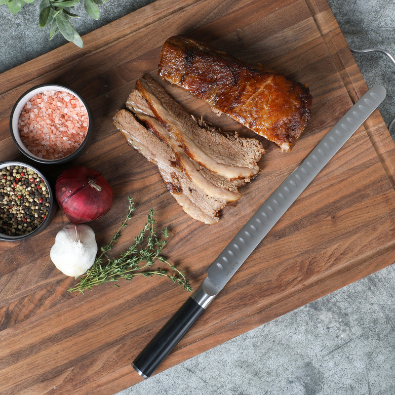 Babish 12" German Steel Super Slicer Knife - Stainless Steel - Gift Box w/ Remailer