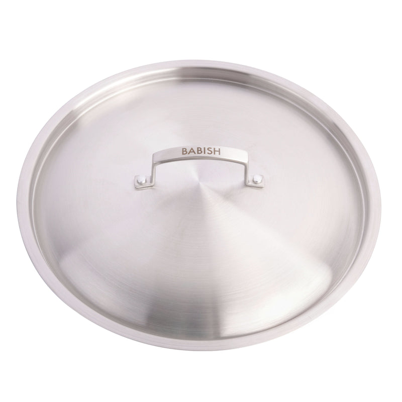 Babish 5qt Triply Stainless Steel Covered Sauté w/ Lid - Cast Stainless Steel Handle & Lid - Gift Box w/ Remailer