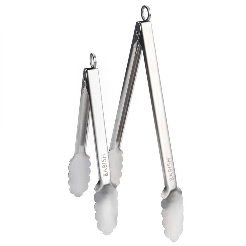 Babish 2pc 12" & 9" Stainless Steel Tong Set - GBX w/ Remailer