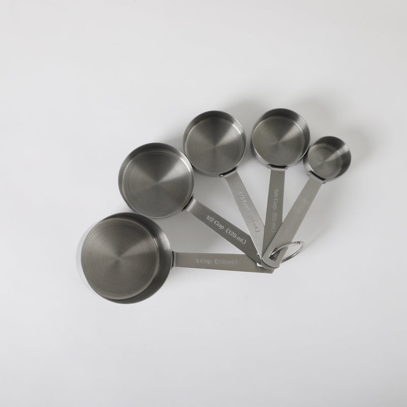 Babish 10pc Stainless Steel Measuring Cups & Spoons Set - Matte Brushed Int. -GBX w/ Remailer