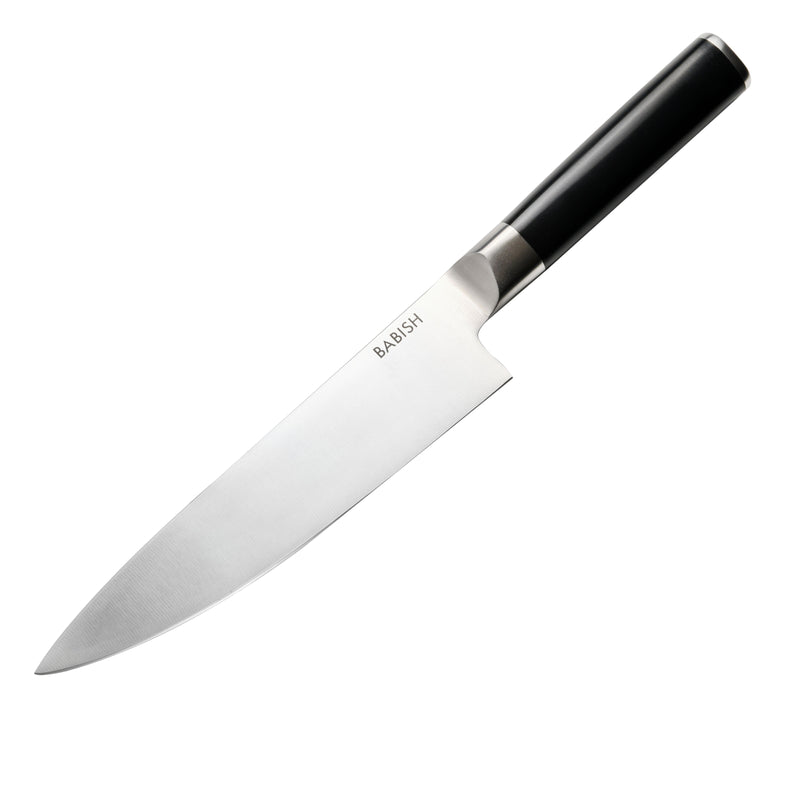 Babish 8" German Steel Chef Knife - ABS Handle - Stainless Steel - Gift Box w/ Remailer