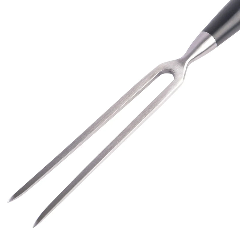 Babish 6.5" German Steel Carving Fork - ABS Handle - Stainless Steel - Gift Box w/ Remailer
