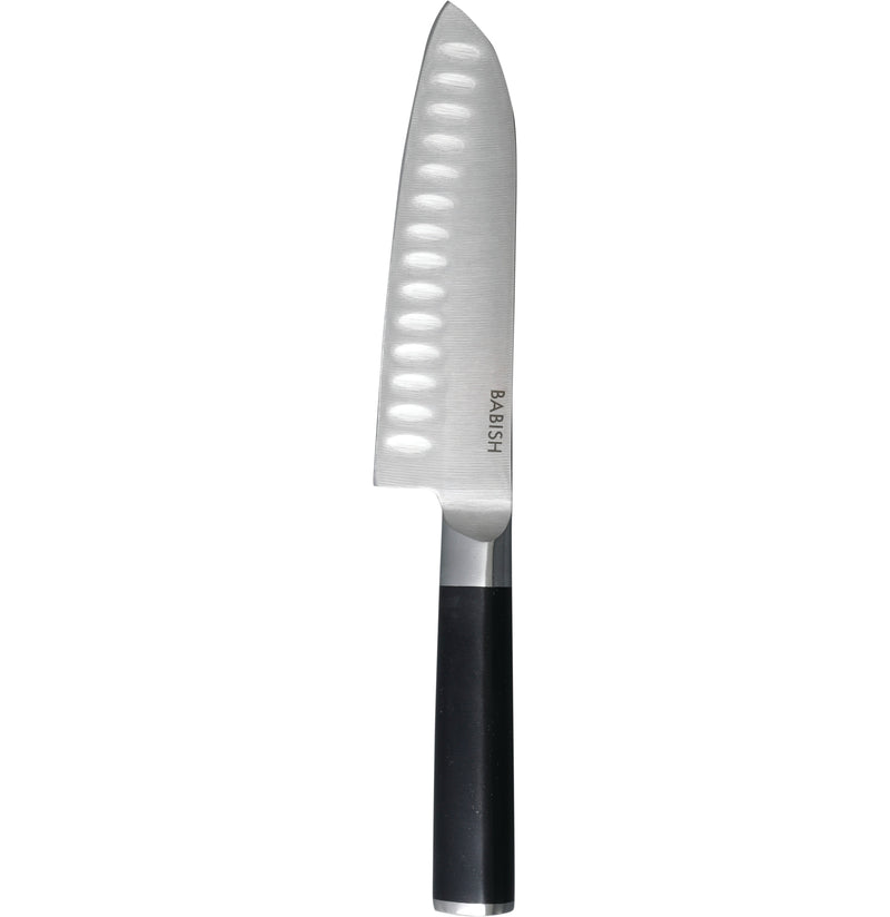 Babish 6.5" German Steel Santoku Knife - ABS Handle - Stainless Steel - Gift Box w/ Remailer