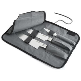 Babish 4pc Cutlery Starter Set w/ Carry Roll - ABS Handle - German Steel Blades - GBX w/ Remailer