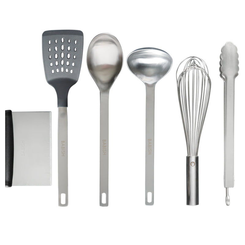 Babish 11 pc Essential Tool Set - Wood / Silicone / SS - GBX w/ Remailer