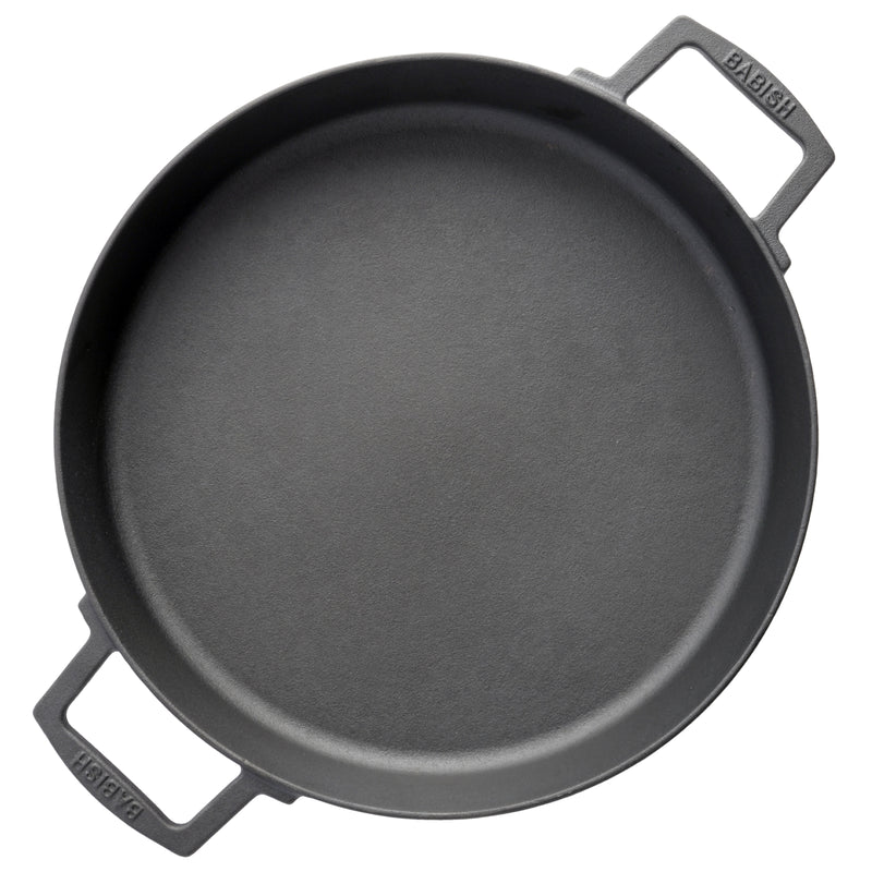 Babish 13" Preseason Cast Iron Everyday Pan - Color Sleeve w/ Remailer
