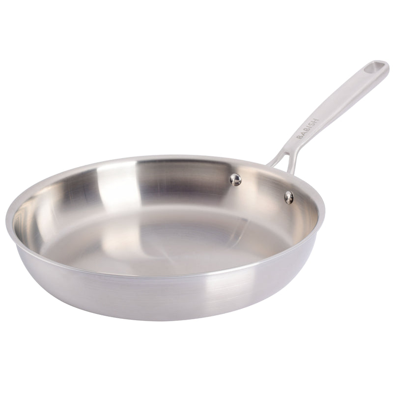 Babish 10" Stainless Steel Triply Fry Pan - Color Sleeve w/ Remailer