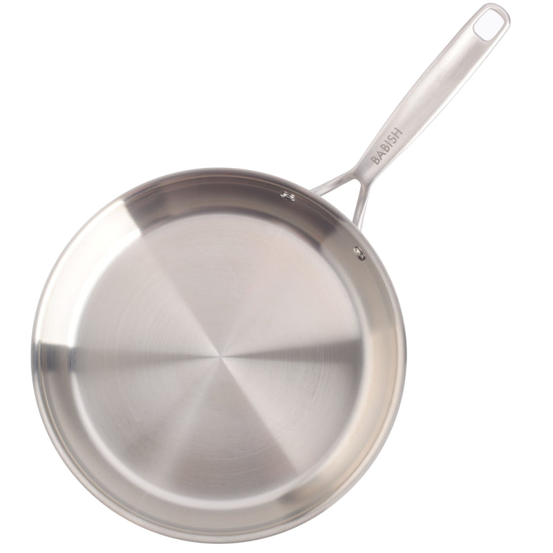Babish 10" Stainless Steel Triply Fry Pan - Color Sleeve w/ Remailer
