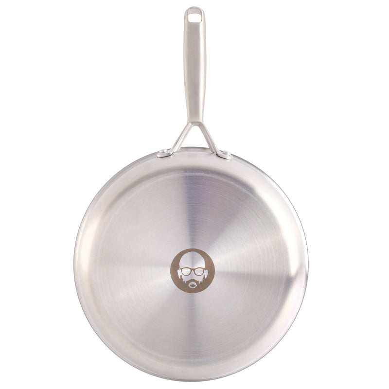 Babish 10" Stainless Steel Triply Fry Pan - Color Sleeve w/ Remailer