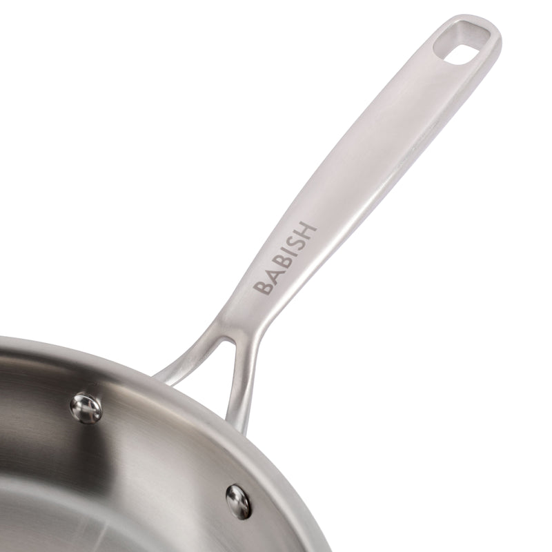 Babish 10" Stainless Steel Triply Fry Pan - Color Sleeve w/ Remailer