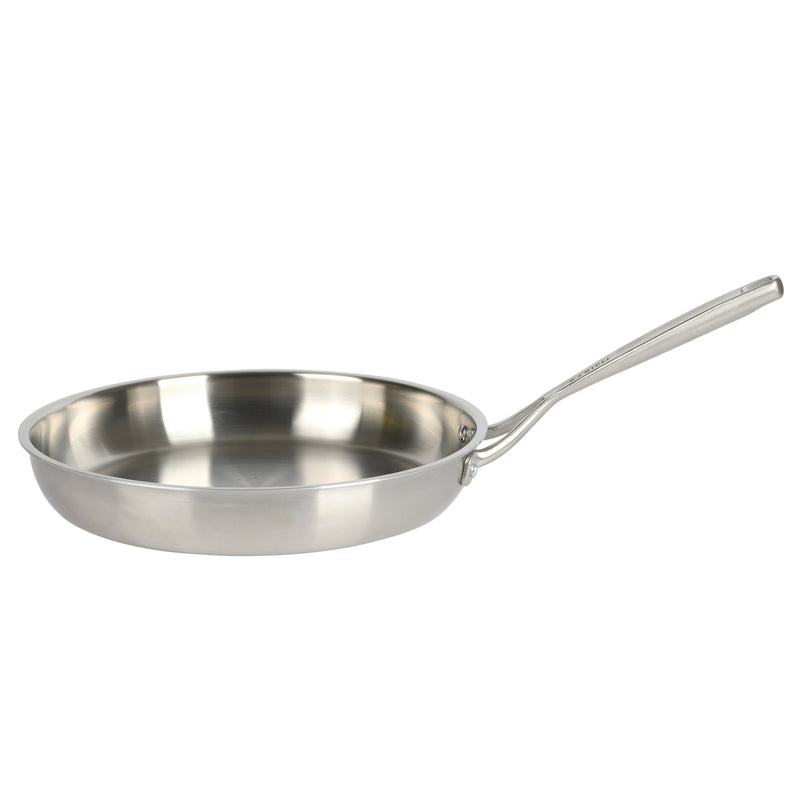 Babish 12.5" Stainless Steel Triply Fry Pan w/ Stainless Steel Lid - Color Sleeve w/ Remailer