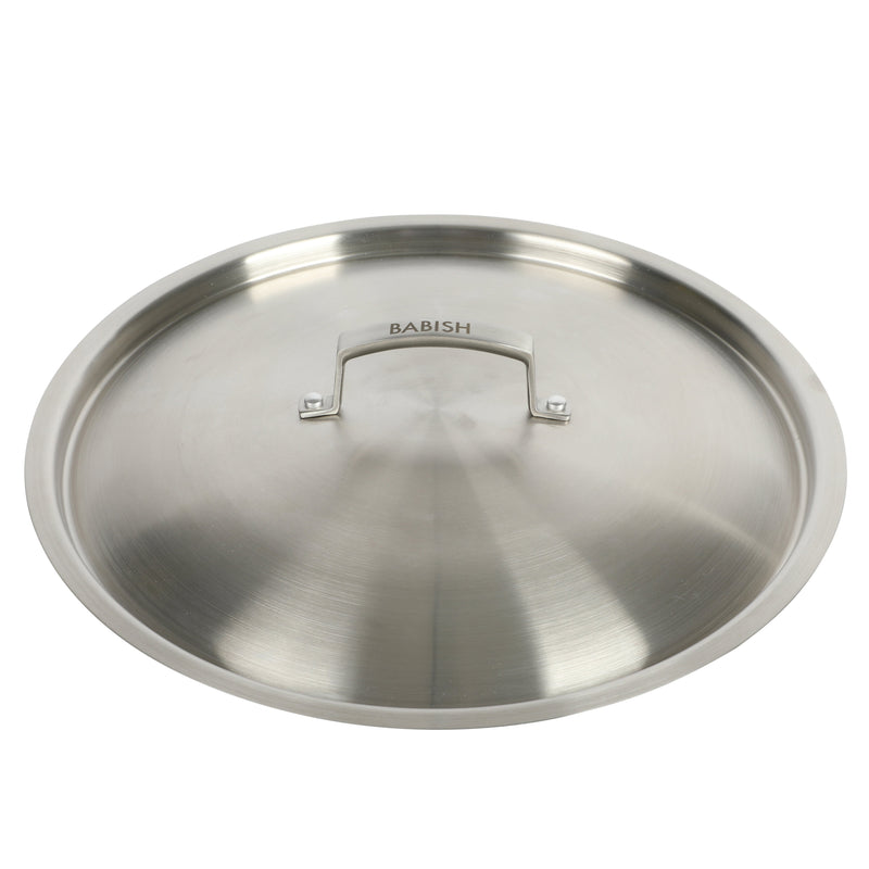 Babish 12.5" Stainless Steel Triply Fry Pan w/ Stainless Steel Lid - Color Sleeve w/ Remailer