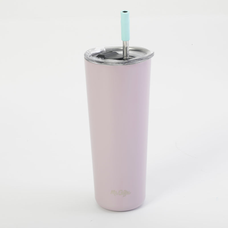 Mr. Coffee Java Quest 23oz Stainless Steel Thermal Tumbler w/ Stainless Steel Straw & AS Lid - Double Wall - 4 Assorted Colors - Open Stock