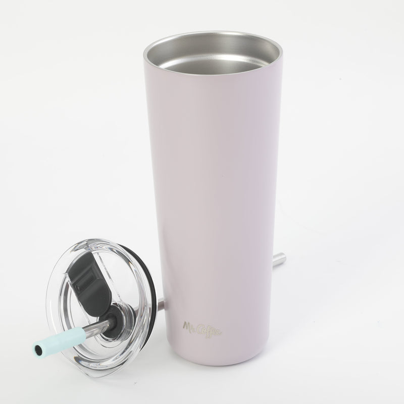 Mr. Coffee Java Quest 23oz Stainless Steel Thermal Tumbler w/ Stainless Steel Straw & AS Lid - Double Wall - 4 Assorted Colors - Open Stock