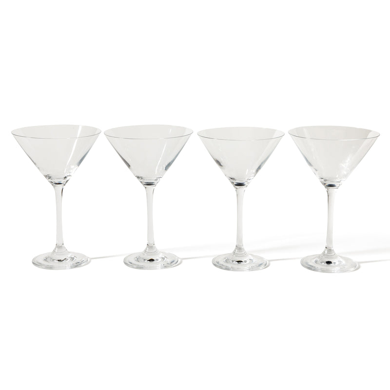 Martha Stewart Vivica 4pc 10oz Stemmed Martini Glass Set - Clear - Open Window Gift Box