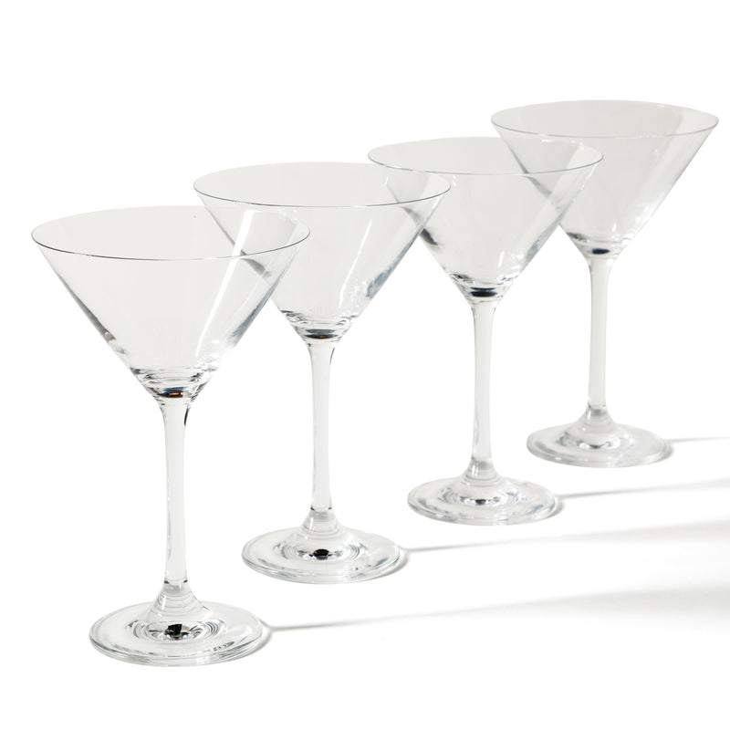 Martha Stewart Vivica 4pc 10oz Stemmed Martini Glass Set - Clear - Open Window Gift Box