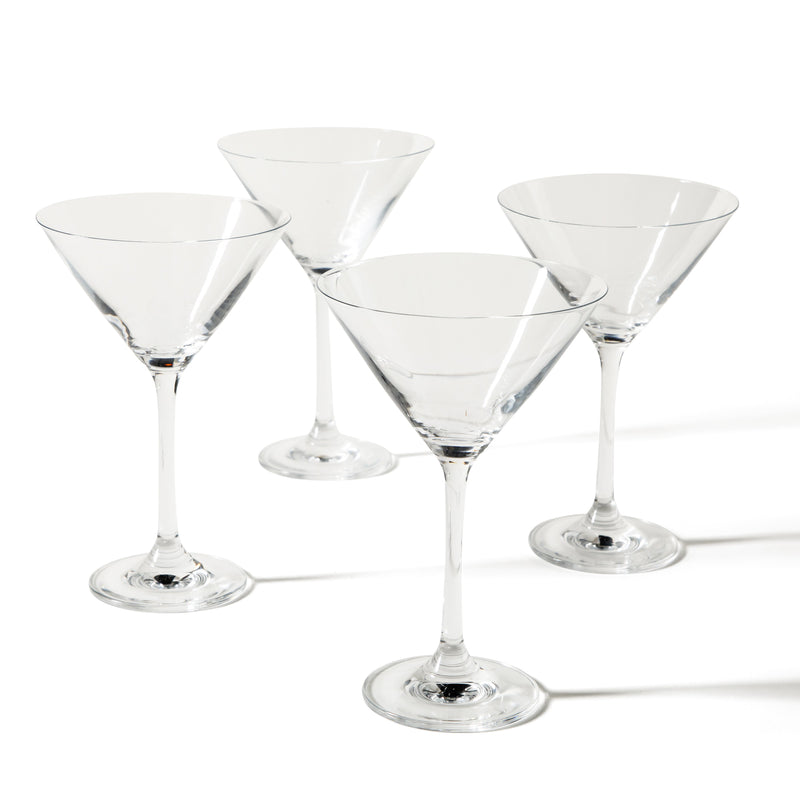 Martha Stewart Vivica 4pc 10oz Stemmed Martini Glass Set - Clear - Open Window Gift Box