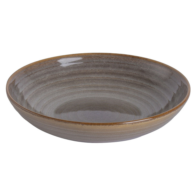 Gibson Elite Dreamweaver Brown 12pc Double Bowl Dinnerware Set - Reactive - Earthenware - Gift Box