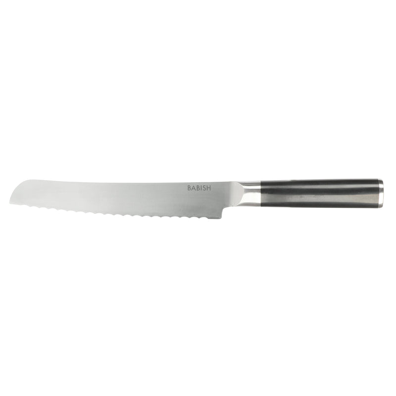 Babish 8" German Steel Bread Knife - ABS Handle - Stainless Steel - Gift Box w/ Remailer