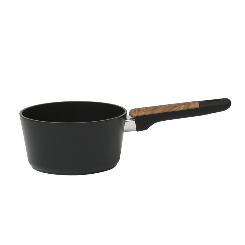 Oster Oxburg 14pc Aluminum Cookware Combo Set - Matte Black - Nonstick Interior - Induction Base - Black 2 Tone Soft Touch Wooden Handle - Gift Box w/ Remailer