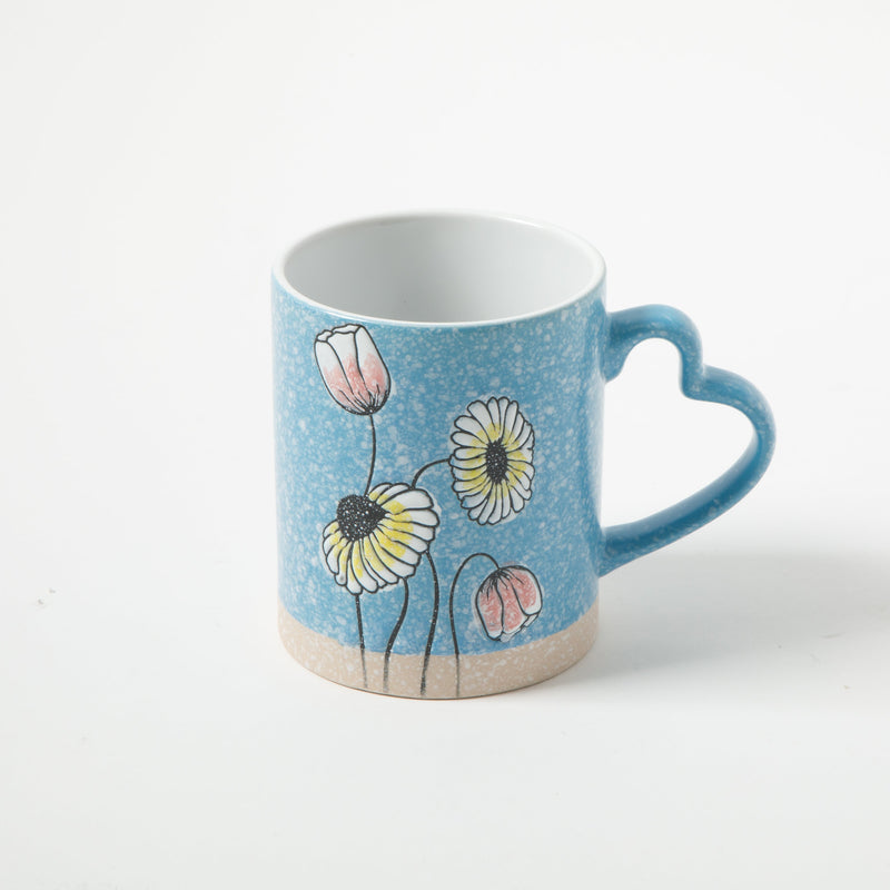 Gibson Home Sunbloom 15oz Mug - 4 Assorted Designs - Wax Relief - Stoneware - Open Stock