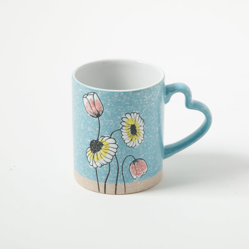 Gibson Home Sunbloom 15oz Mug - 4 Assorted Designs - Wax Relief - Stoneware - Open Stock