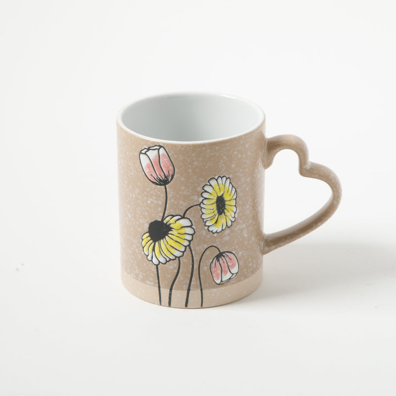 Gibson Home Sunbloom 15oz Mug - 4 Assorted Designs - Wax Relief - Stoneware - Open Stock