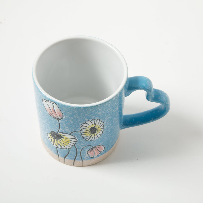 Gibson Home Sunbloom 15oz Mug - 4 Assorted Designs - Wax Relief - Stoneware - Open Stock