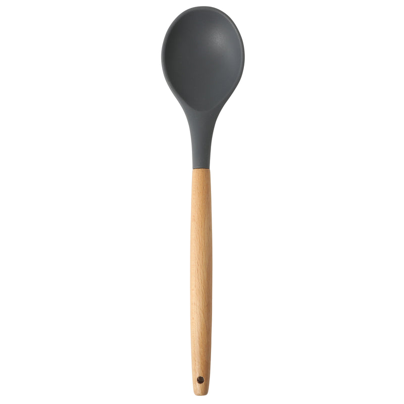 Gibson Home Holton 7pc Kitchen Tools & Gadgets Set - Beech Wood Handle - Nylon/Silicone Head - Gift Box