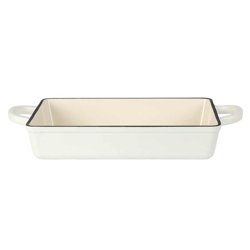 Crock-Pot Artisan 13" Enamel Cast Iron Lasagna Pan - Matte Linen - Rectangle - Color Sleeve w/ Remailer