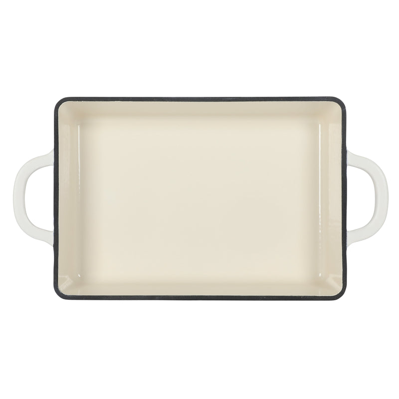 Crock-Pot Artisan 13" Enamel Cast Iron Lasagna Pan - Matte Linen - Rectangle - Color Sleeve w/ Remailer