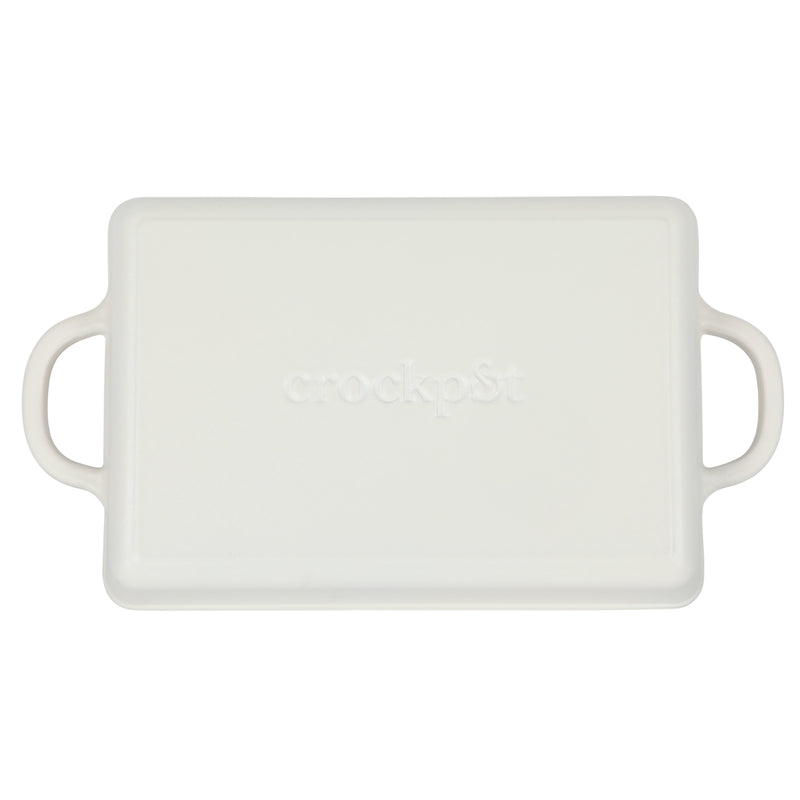 Crock-Pot Artisan 13" Enamel Cast Iron Lasagna Pan - Matte Linen - Rectangle - Color Sleeve w/ Remailer
