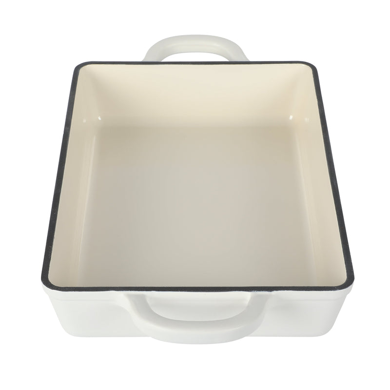 Crock-Pot Artisan 13" Enamel Cast Iron Lasagna Pan - Matte Linen - Rectangle - Color Sleeve w/ Remailer