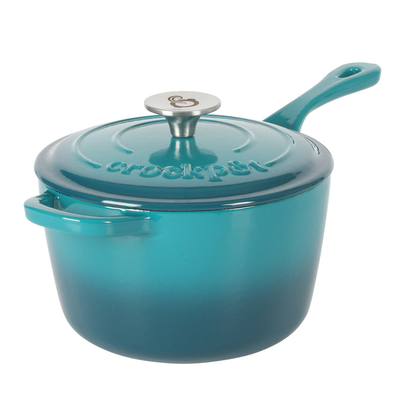 Crock-Pot Artisan 3qt Enamel Cast Iron Saucepan w/ Lid - Round - Gift Box w/ Remailer