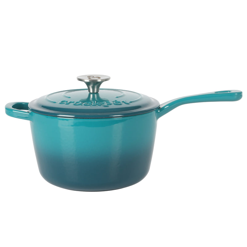Crock-Pot Artisan 3qt Enamel Cast Iron Saucepan w/ Lid - Round - Gift Box w/ Remailer