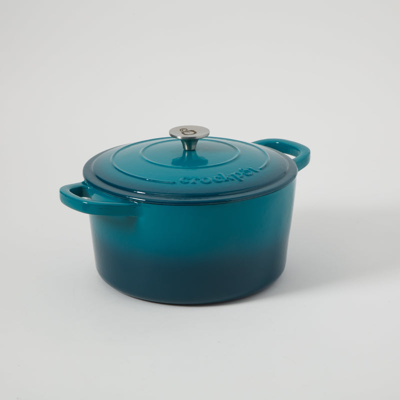 Crock-Pot Artisan 7qt Enamel Cast Iron Dutch Oven w/ Lid - Round - Gift Box w/ Remailer