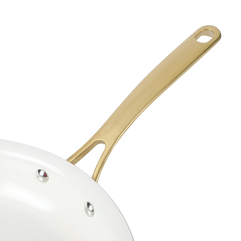 Martha Stewart Lockton - 10 pc Enamel Aluminum Cookware Set - Ceramic Nonstick Int - SS Handles - GBX