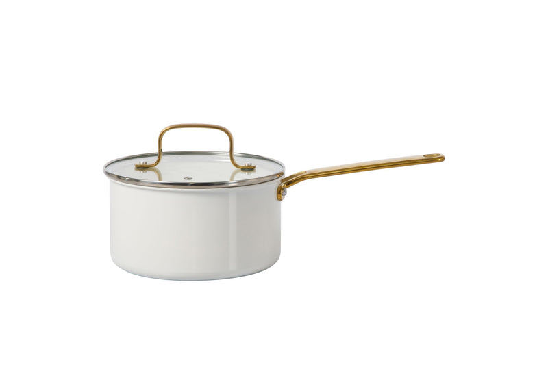Martha Stewart Lockton - 10 pc Enamel Aluminum Cookware Set - Ceramic Nonstick Int - SS Handles - GBX