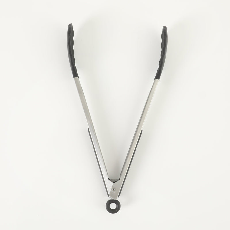 Oster Baldwyn 3pc Stainless Steel Tongs Set - Nylon/SS/TPR Handle - Tie Card