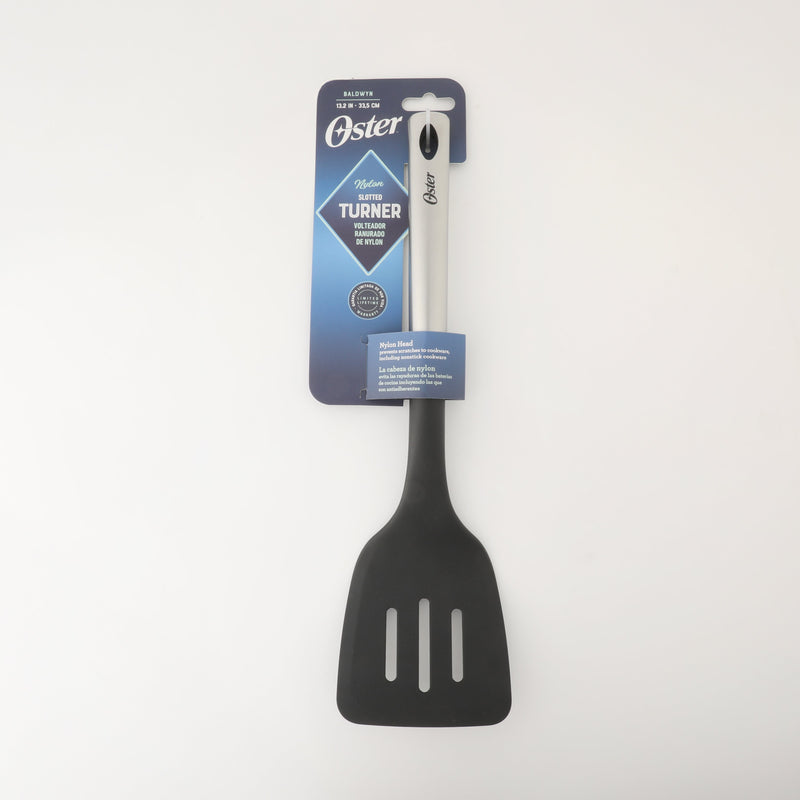 Oster Baldwyn Stainless Steel Slotted Turner - Nylon Head - Tie Card