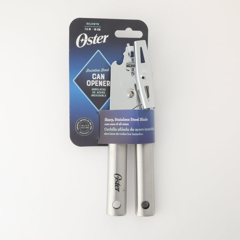 Oster Baldwyn Stainless Steel Can Opener - Tie Card