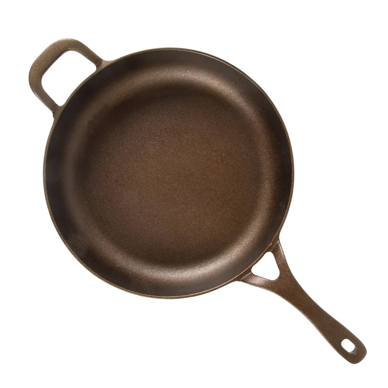 Bloomhouse 12" Preseason Plus Cast Iron Skillet w/ Wooden Trivet - Olive Oil - Gift Box w/ Remailer