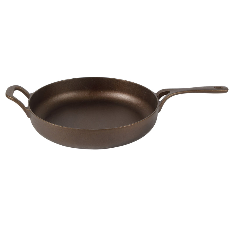 Bloomhouse 12" Preseason Plus Cast Iron Skillet w/ Wooden Trivet - Olive Oil - Gift Box w/ Remailer