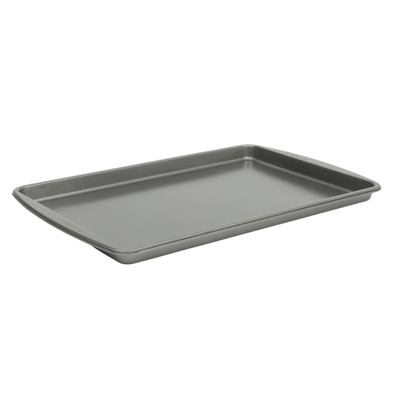 Gibson Home Love To Bake 3pc Carbon Steel Jelly Roll Pan Set - Grey - 2 Layer Nonstick - Color Label & Shrink Wrap