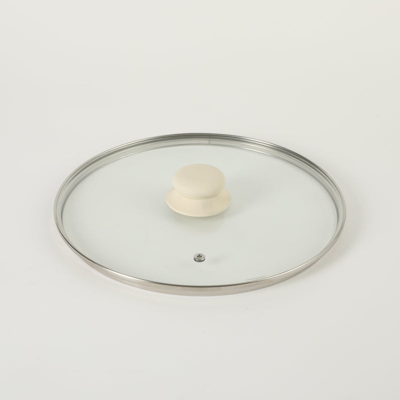 Gibson Home Barnsdall 4qt Aluminum Sauté Pan w/ Glass Lid - Linen - Grey Ceramic Nonstick Interior - Soft Touch Handle - Forged Look - Color Label