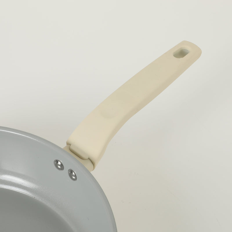 Gibson Home Barnsdall 4qt Aluminum Sauté Pan w/ Glass Lid - Linen - Grey Ceramic Nonstick Interior - Soft Touch Handle - Forged Look - Color Label